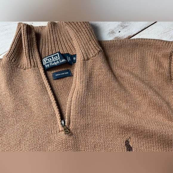 vintage Ralph Lauren POLO 1/4 zip sweater sz S EUC 100% cotton preppy Old Money - Picture 7 of 15